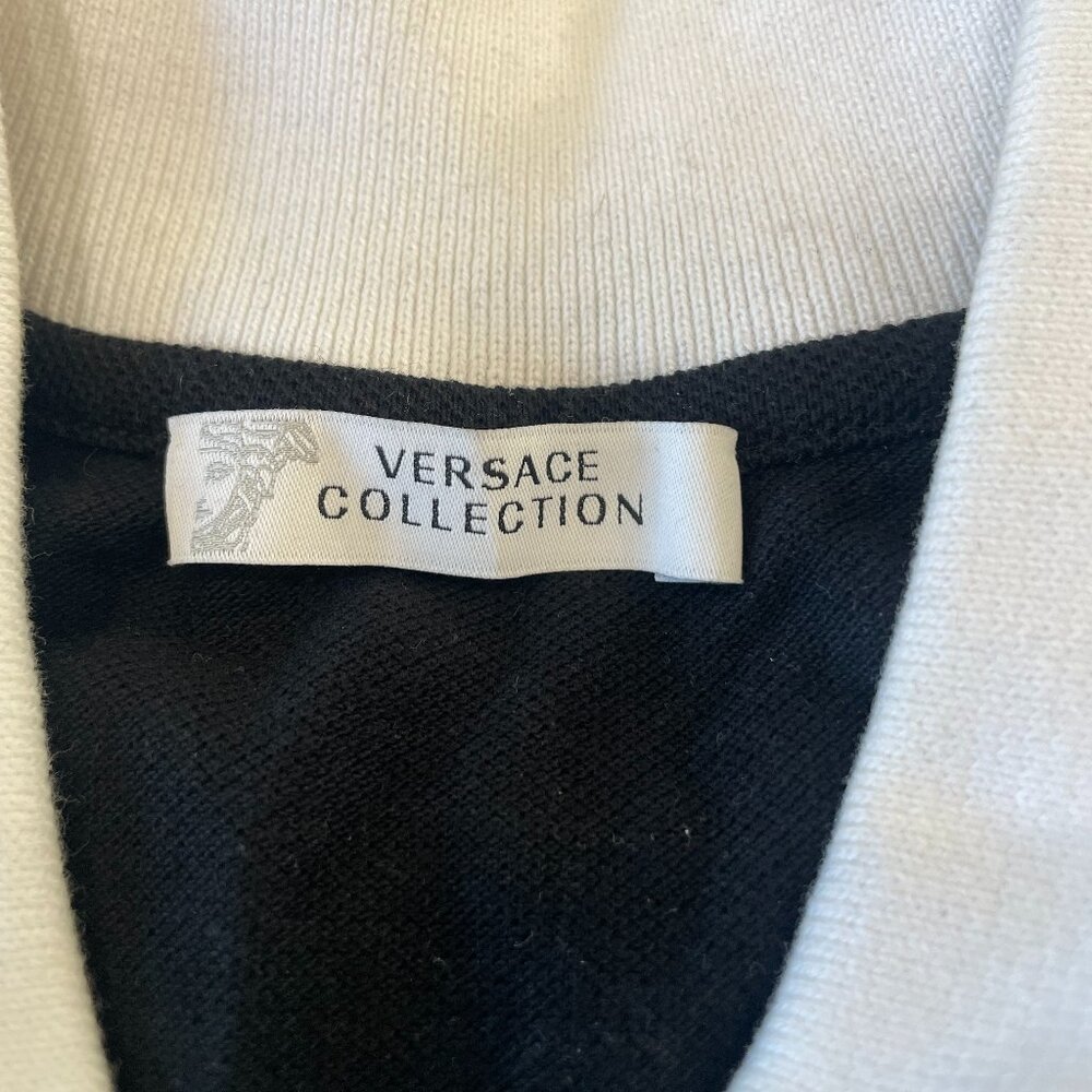 Versace Collection Black Polo Shirt – Medusa Embroidery (Medium) - Picture 3 of 3